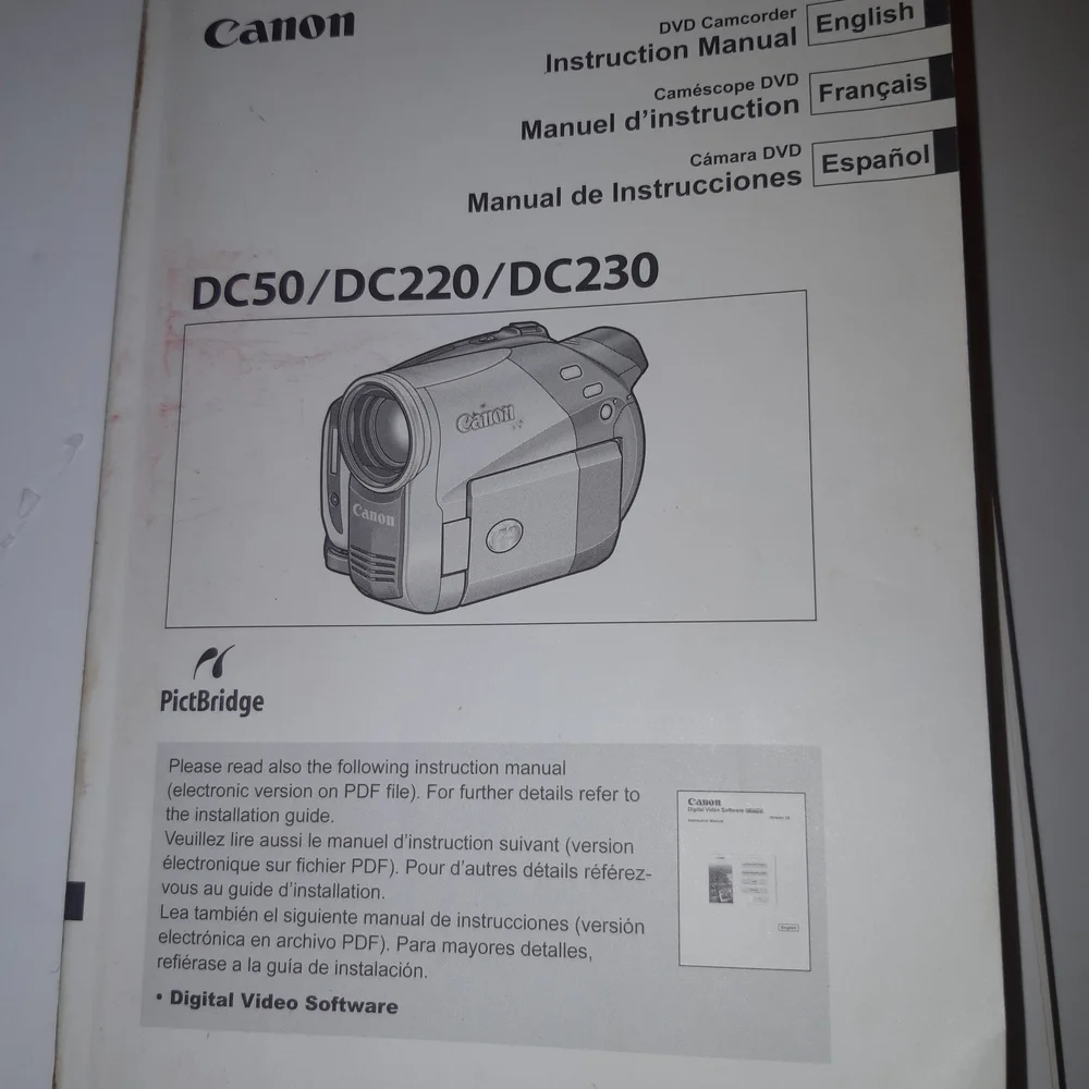Canon Silver Camcorder with Accessories